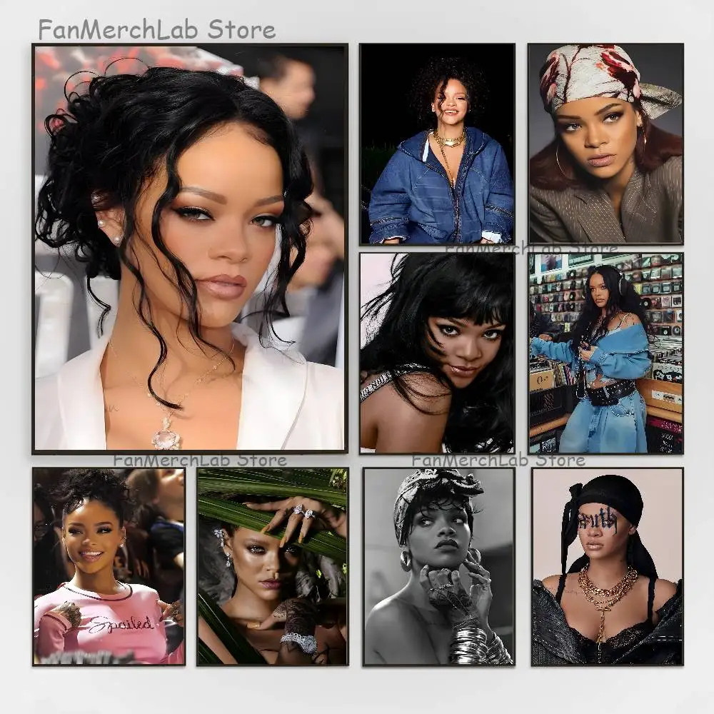 

Singer R-RihannaS Poster Multi-Purpose Wall Art for Living Room Bedroom Office Hallway Bar Home Decor Gift