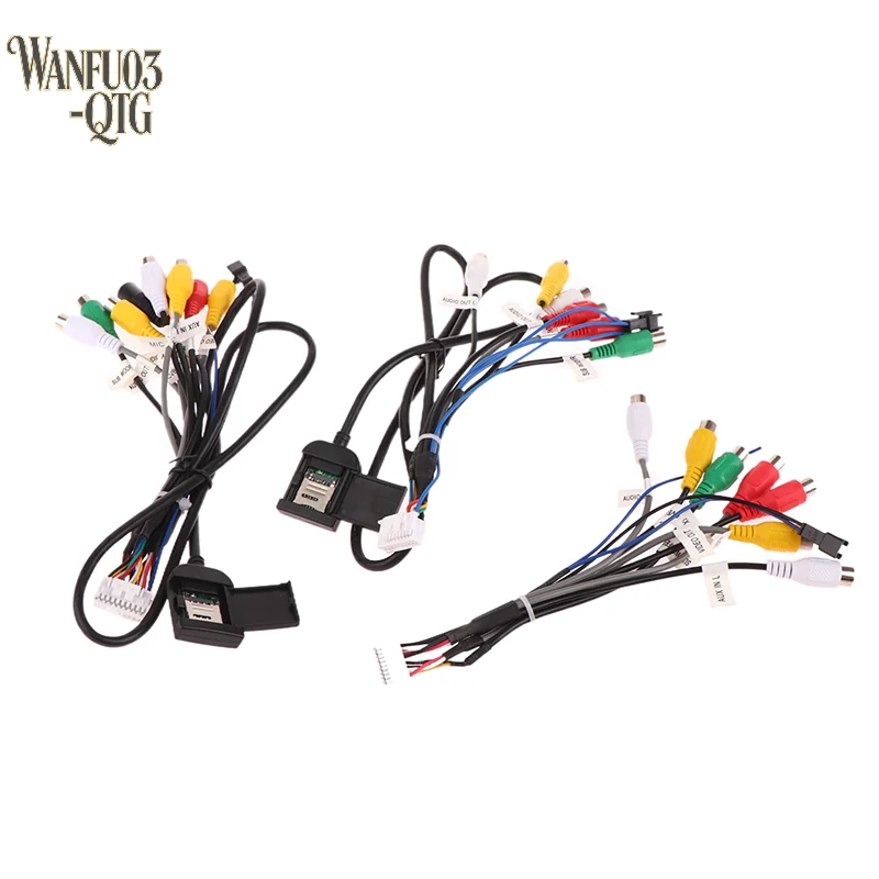 Hot Sale Car Stereo Radio Cable 20 Pin Plug  Output AUX Wire Harness Wiring Connector With Fan Header For ZHANGXUN Android