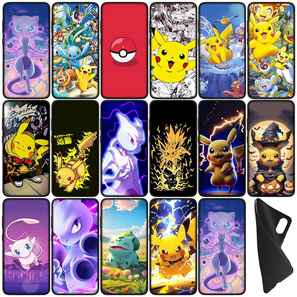 Mewtwo p-pokemons Mew p-pikachu funda de teléfono para Samsung Galaxy S24 S23 Fe Ultra Plus A05 A55 A35 A24 A25 A15 M55 Coque