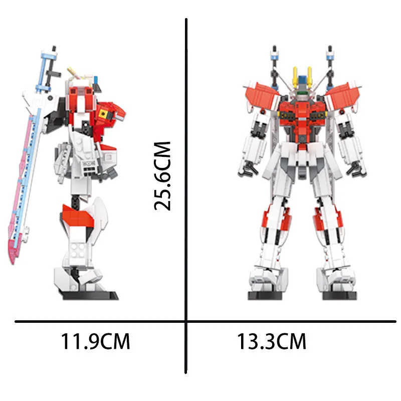 Creative MOC Mecha Warrior Mechanical Robot Figures Model Building Blocks Bricks DIY Assembly Mechs Toys For Children Gifts