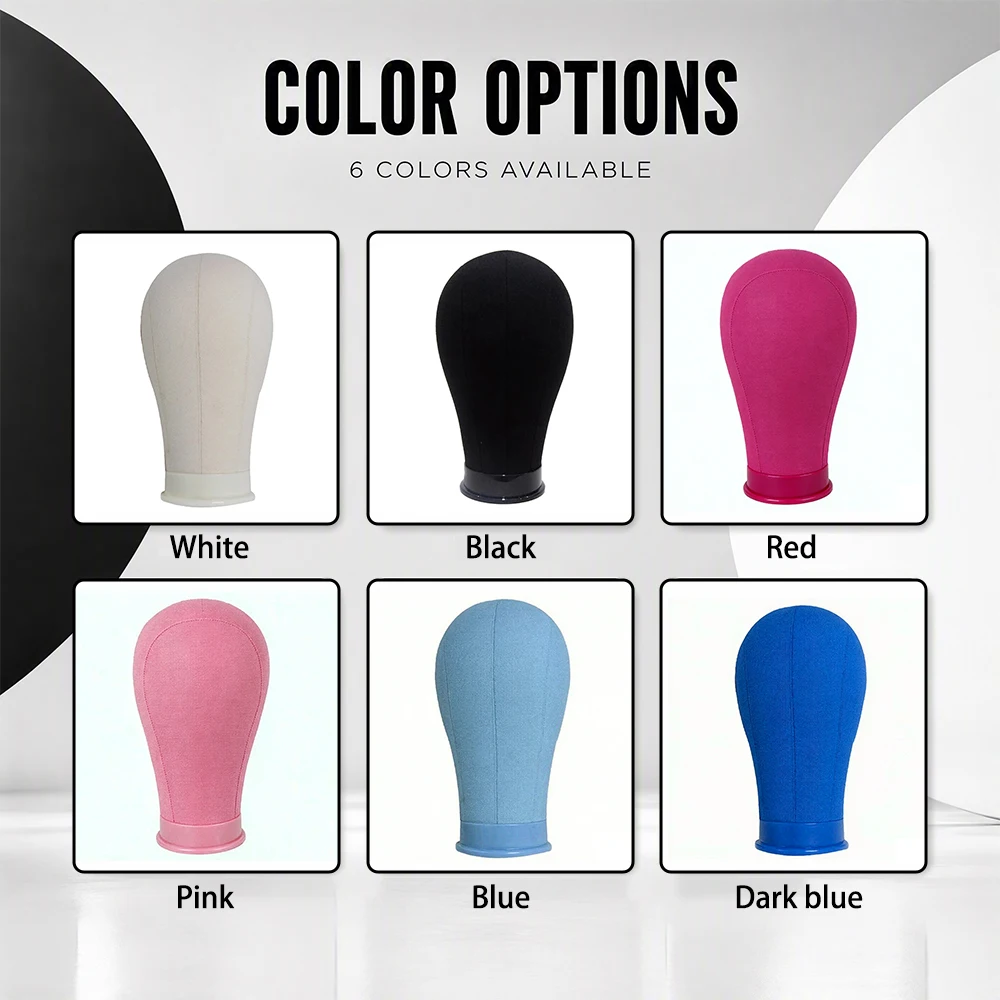Mannequin Head With Clamp Canvas Head for Making Wigs Professional Canvas Wig Head for Display,Drying,Styling Wigs 22/23inch