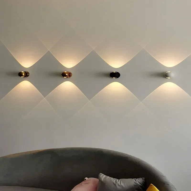 Nordic Designer Modern Art Aluminum Glass LED Wall Lamp Living Room Restaurant Bedroom Corridor Staircase Decor Lighting Fixture