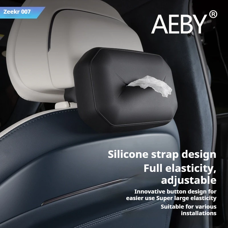 

AEBY For ZEEKR 007 2024 2025 Car Tissue Box Universal Vehiche Storage Organizer, Waterproof Auto Car Interior Decor Accessories