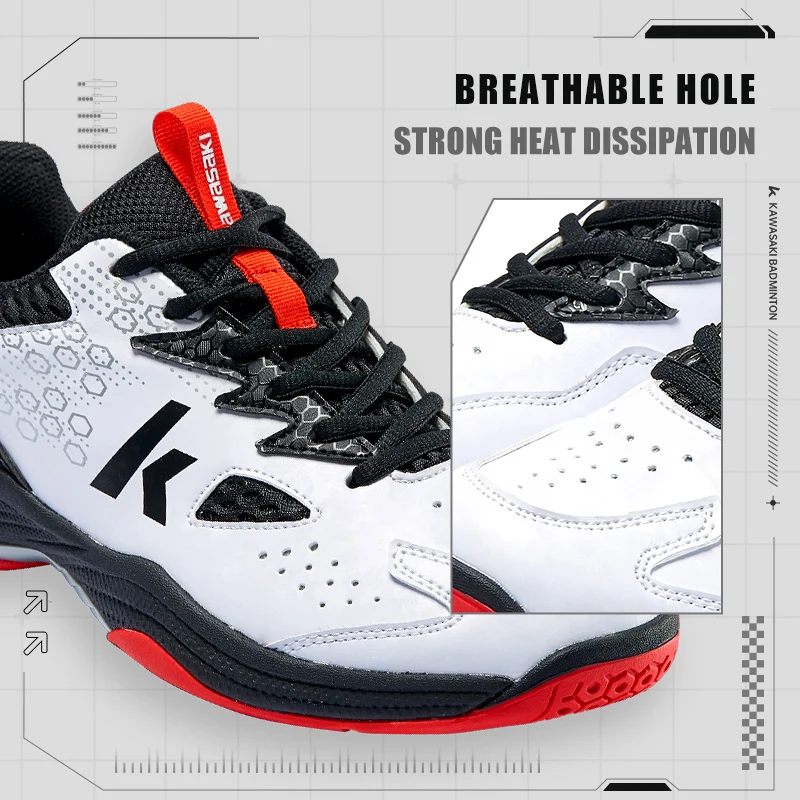 Kawasaki Brand New Badminton Shoes Mens Tennis Anti-twish Design Breathable Sport Shoes Male Sneakers A3307