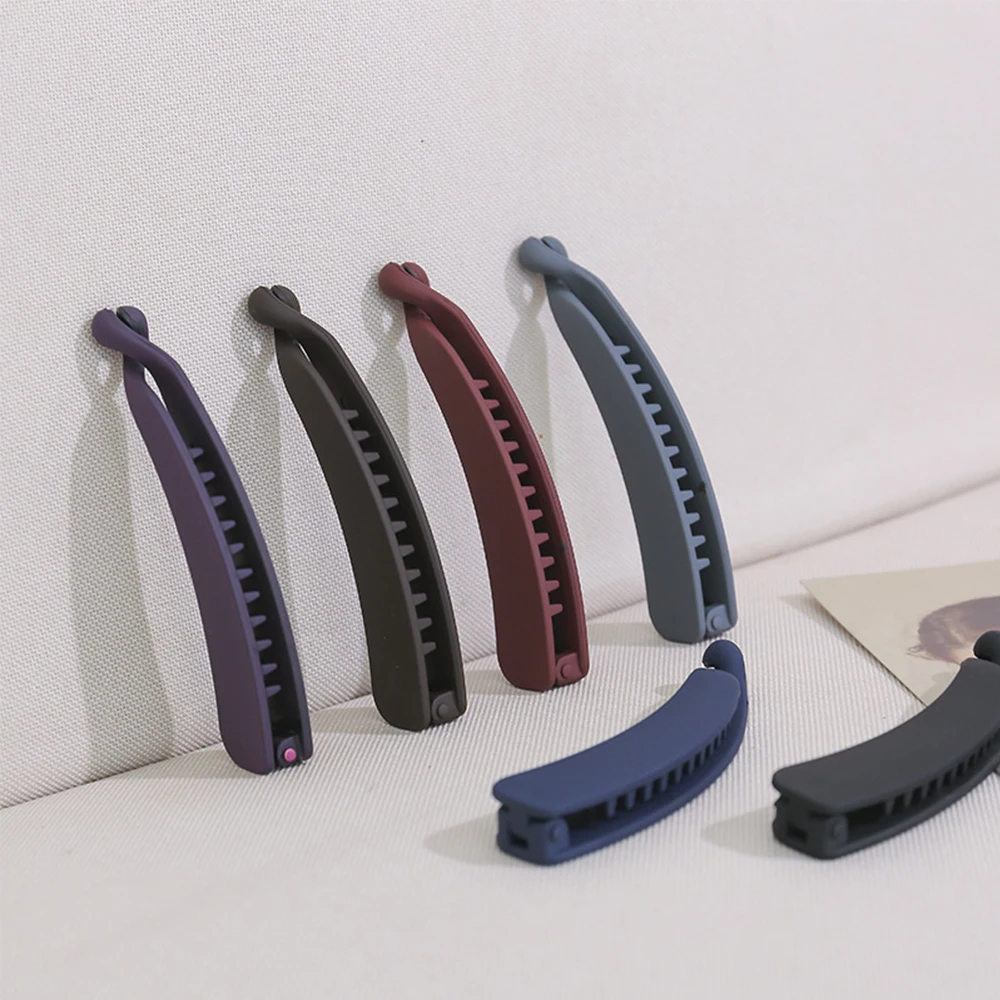 ของขวัญผู้หญิงอุปกรณ์เสริมผมสีทึบคลิปกล้วยผม Claws ผู้ถือหางม้าคลิปผม