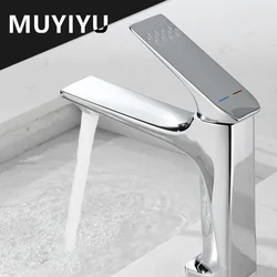 MUYIYU Basin faucet Brass Core Water Tank Faucets Single Handle Kitchen Deck Mounted Hot Cold Mixer Tap Bathroom Swivel Faucets