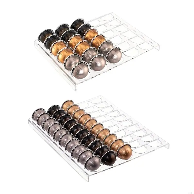 

Clear Acrylic Coffee Capsules Organizers Durable Scratch Resistant Materials A0KF