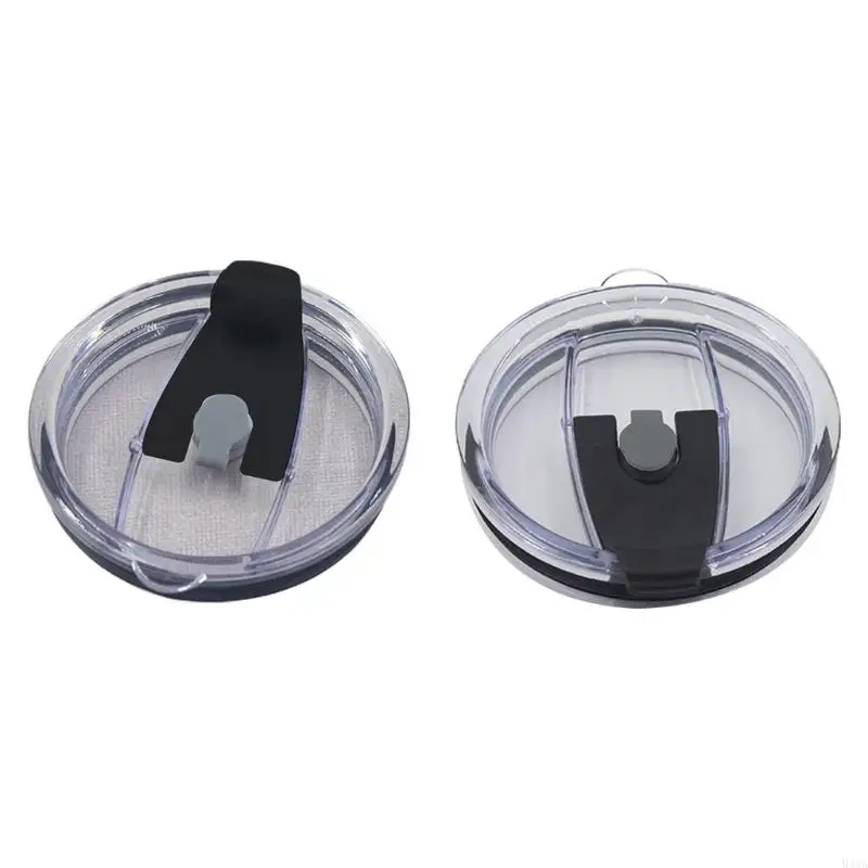 B46A Tumbler Lids Tumbler Cover Replacement Spill-proof Splash Resistant Travel Mug Lid with Straw Hole Plastic Material