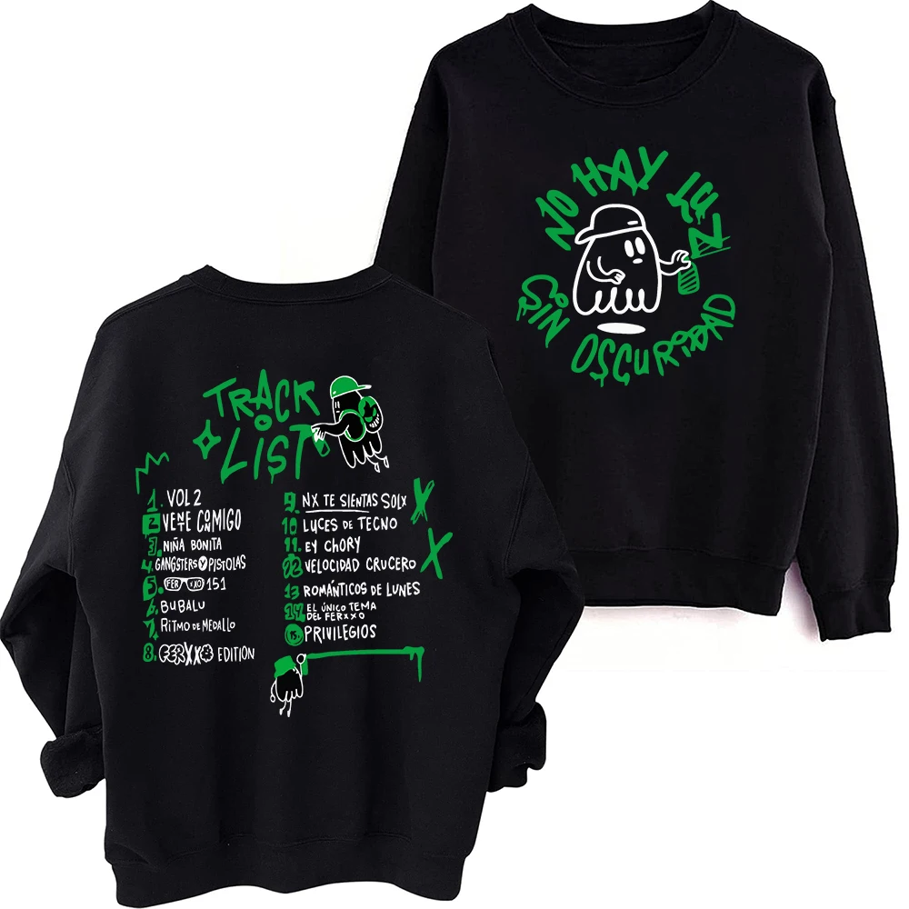 

Feid Ferxxo No Le Temas A La Oscuridad 2024 Tour Sweatshirt Harajuku Round Neck Long Sleeve Oversized