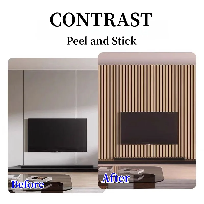 Papier peint auto-adhésif pour rénovation murale, chambre à coucher, salon, Grain de bois, autocollants muraux avec mousse, décoration de maison