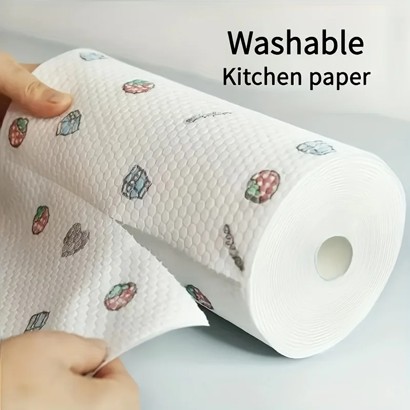

10PC 400 Sheets Washable Non-woven Kitchen Towels, Multi-use, Oil-resistant, for Home Cleaning