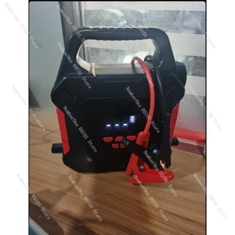 Car Emergency Jump Starter & Air Compressor Combo, Portable 12V Battery Booster with Tire Inflator & Large Capacity Power Bank