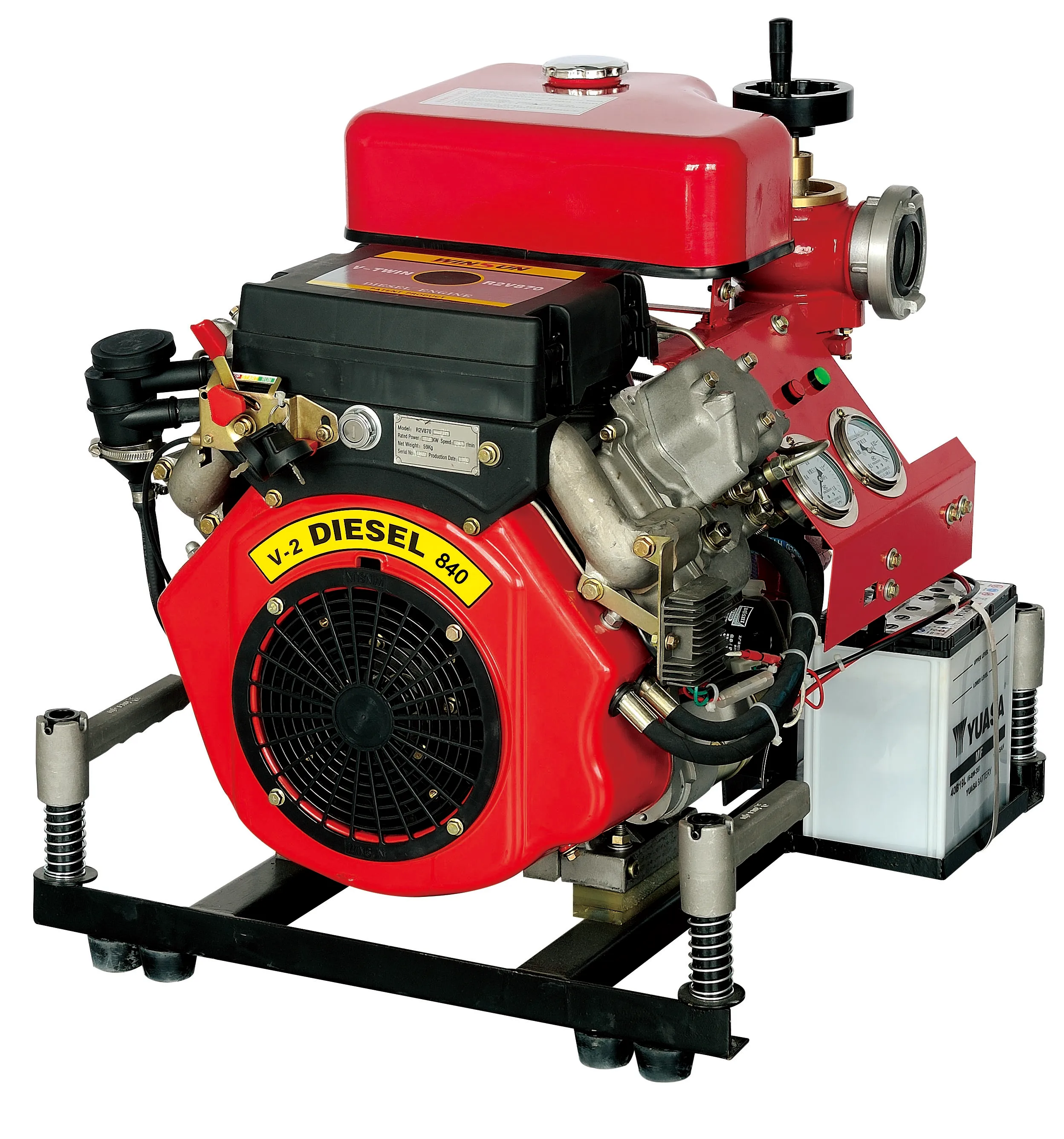 Diesel Engine Driven Portable Fire Fighting Pump Irrigation Mobile Water Pump