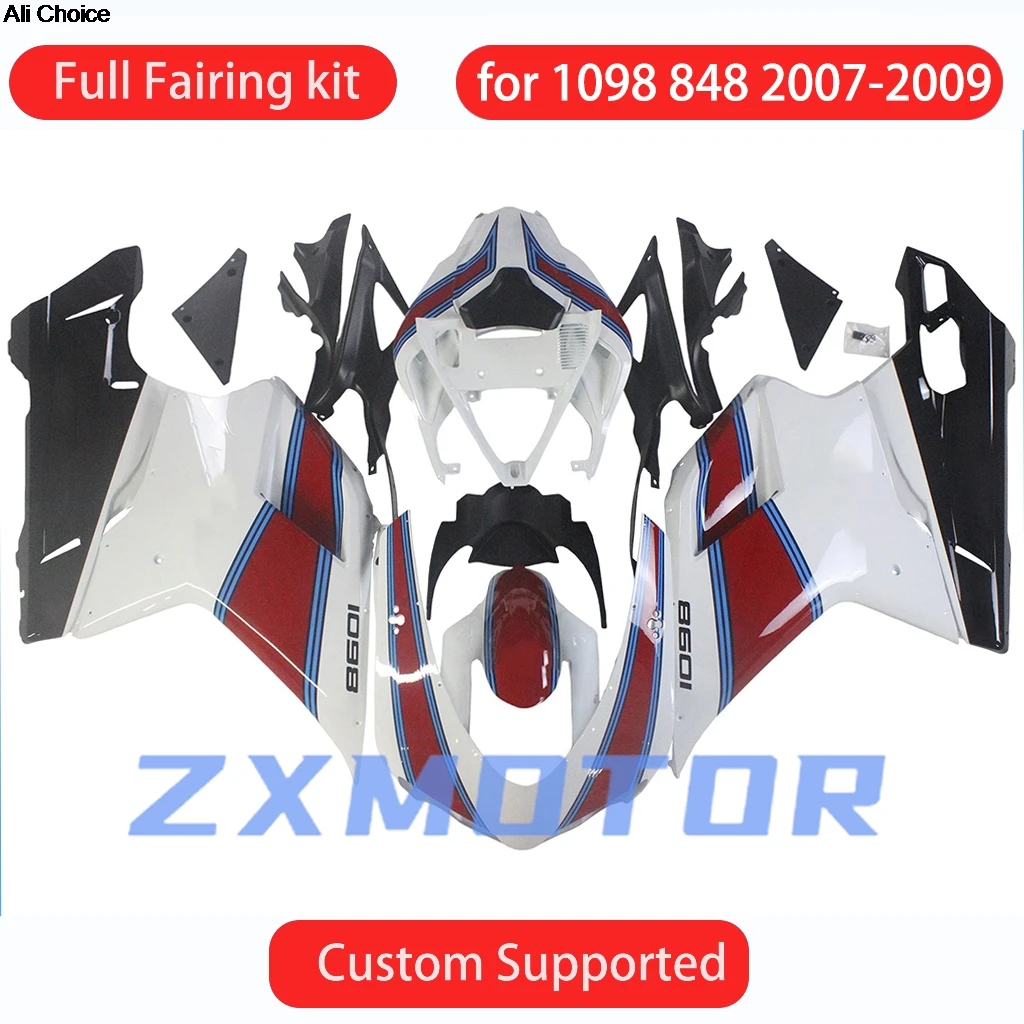 Motorcycle Parts Fairings 848 2007 2008 2009 Bodywork Set Fairing Kit for DUCATI 1098 07 08 09