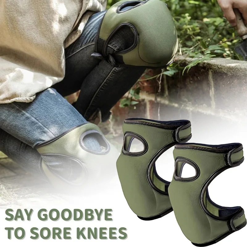 Anti-Slip Professional Work Knee Pads Thick Foam Padding Double Strap Adjustable Breathable Ergonomic For Construction Flooring