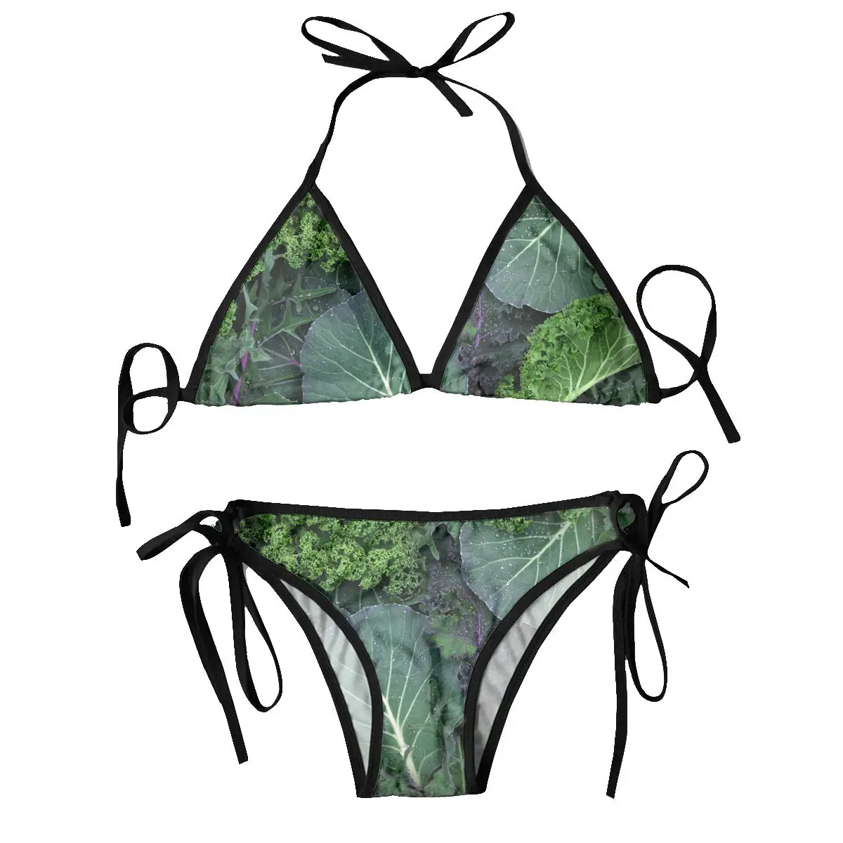 

Womens Swimwear Two Piece Vacation Outfits 2024 Bikinis Sets Leaves Of Kale Cabbage