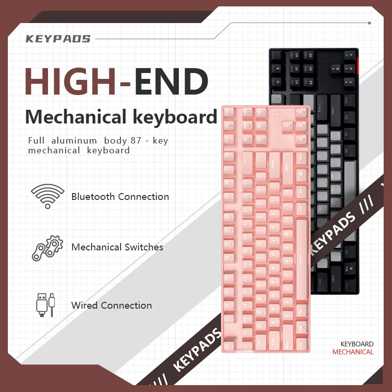 

Sunsonny 80% Mechanical Keyboard Wireless Bluetooth Type-C Wired Three Mode Hot Swap Gaming Pc Keyboard Gamer Esports Office