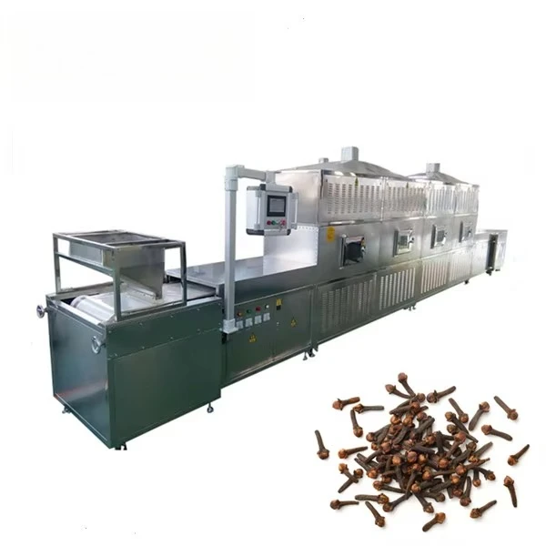 مجفف ميكروويف من الفولاذ المقاوم للصدأ من Tunnel - معدات ماكينة تجفيف مسحوق الفلفل الحار عالي الكفاءة