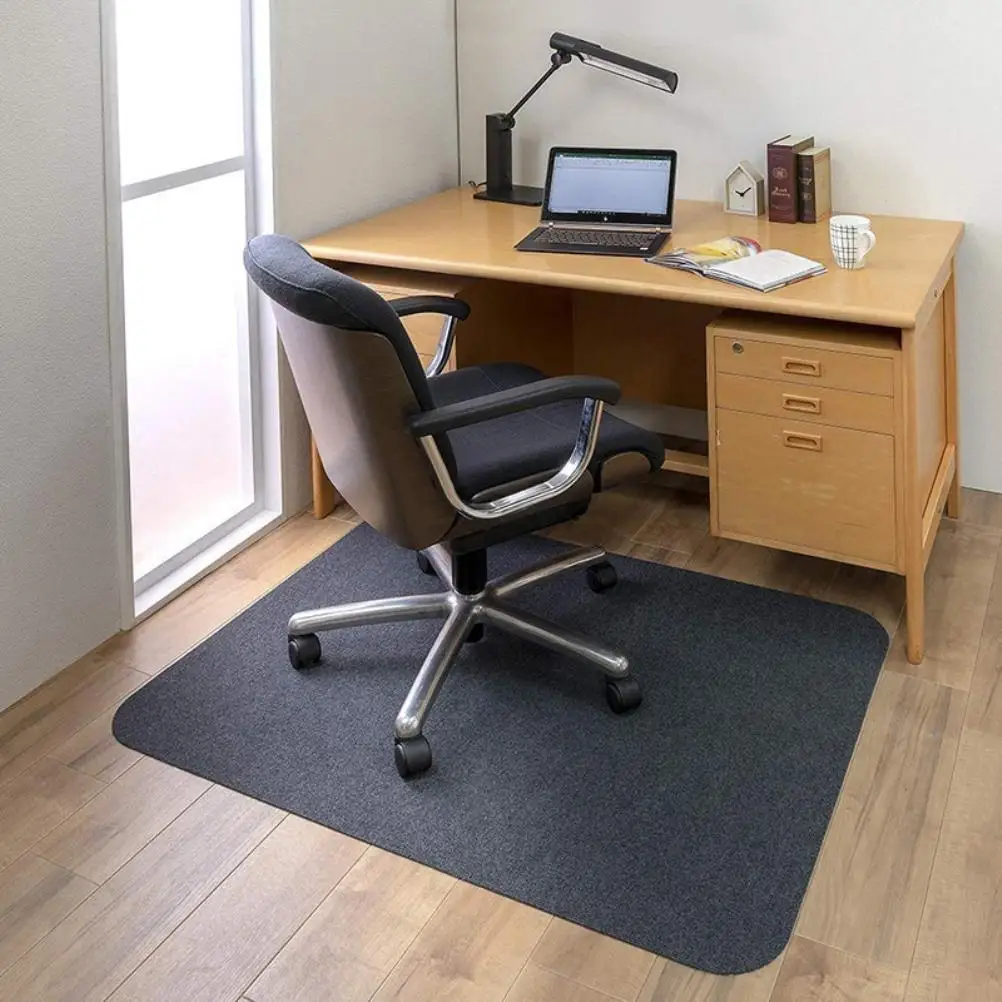 Office Chair Mat for Hardwood Computer Gaming Rolling Chair Mat PVC Self Adhesive Waterproof Anti-Slip Floor Protector Rug