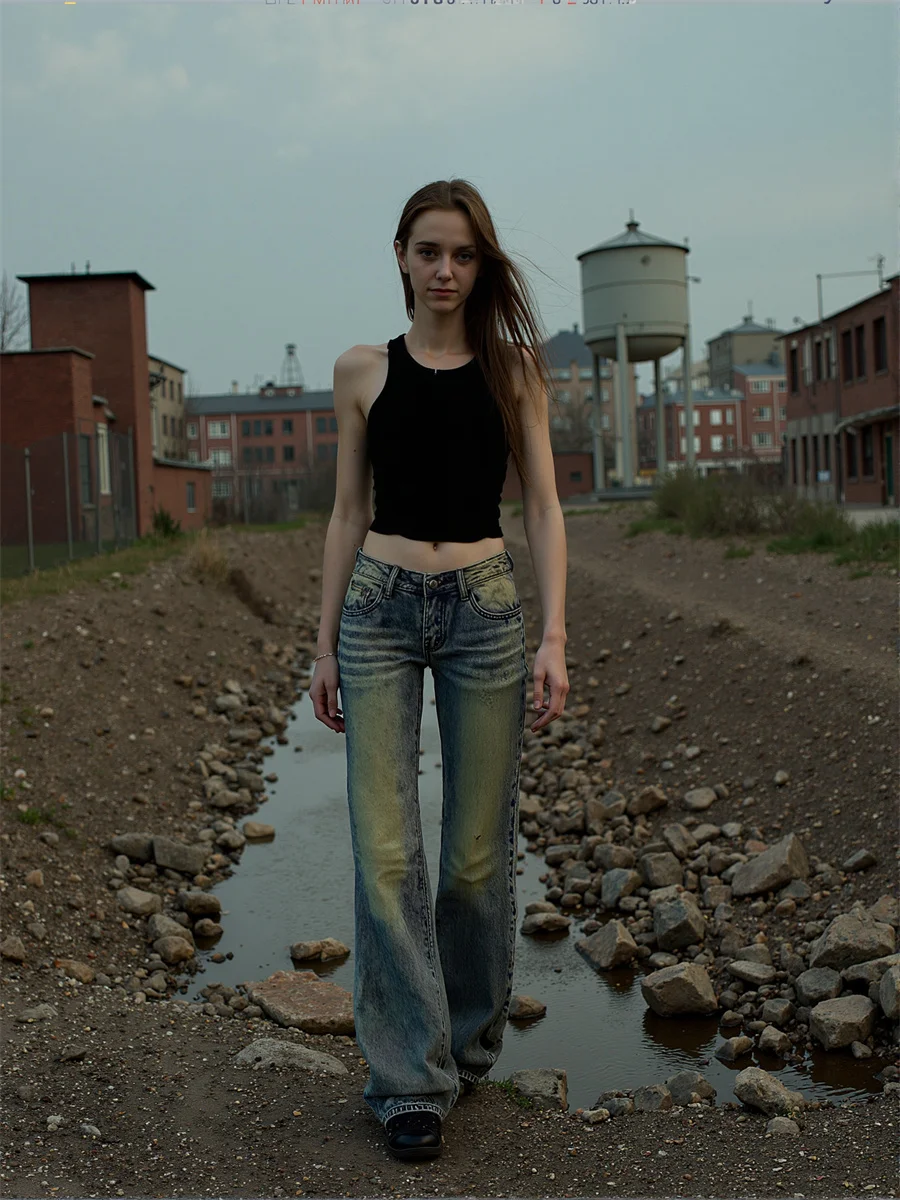 

Джинсы-клеш с низкой посадкой для девочек, джинсовые брюки, женская одежда, зимние, с тиснением, средней посадки, классические, для вечерних мероприятий, мягкие, удобные, в стиле BF