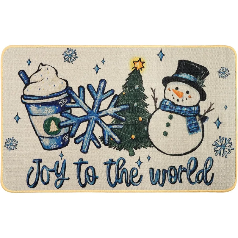 Christmas doormat winter outdoor snowman floor mat decoration 61X90cm