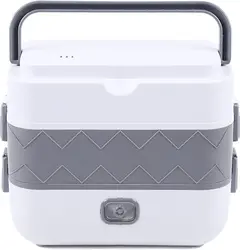 2 Layer 2L Electric Lunch Box Portable Self Cooking Heating Bento Lunch Box Multifunctional Mini Food Storage Warmer Container