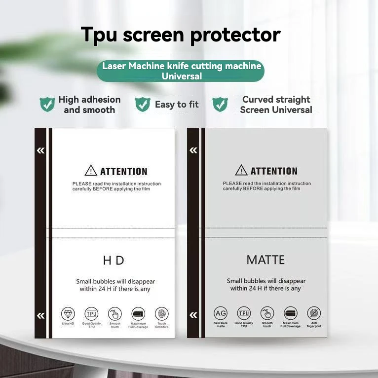 20/50 piezas máquina cortadora de 8 pulgadas película de hidrogel flexible especial-TPU HD/película de hidrogel esmerilado, protector de pantalla de teléfono móvil