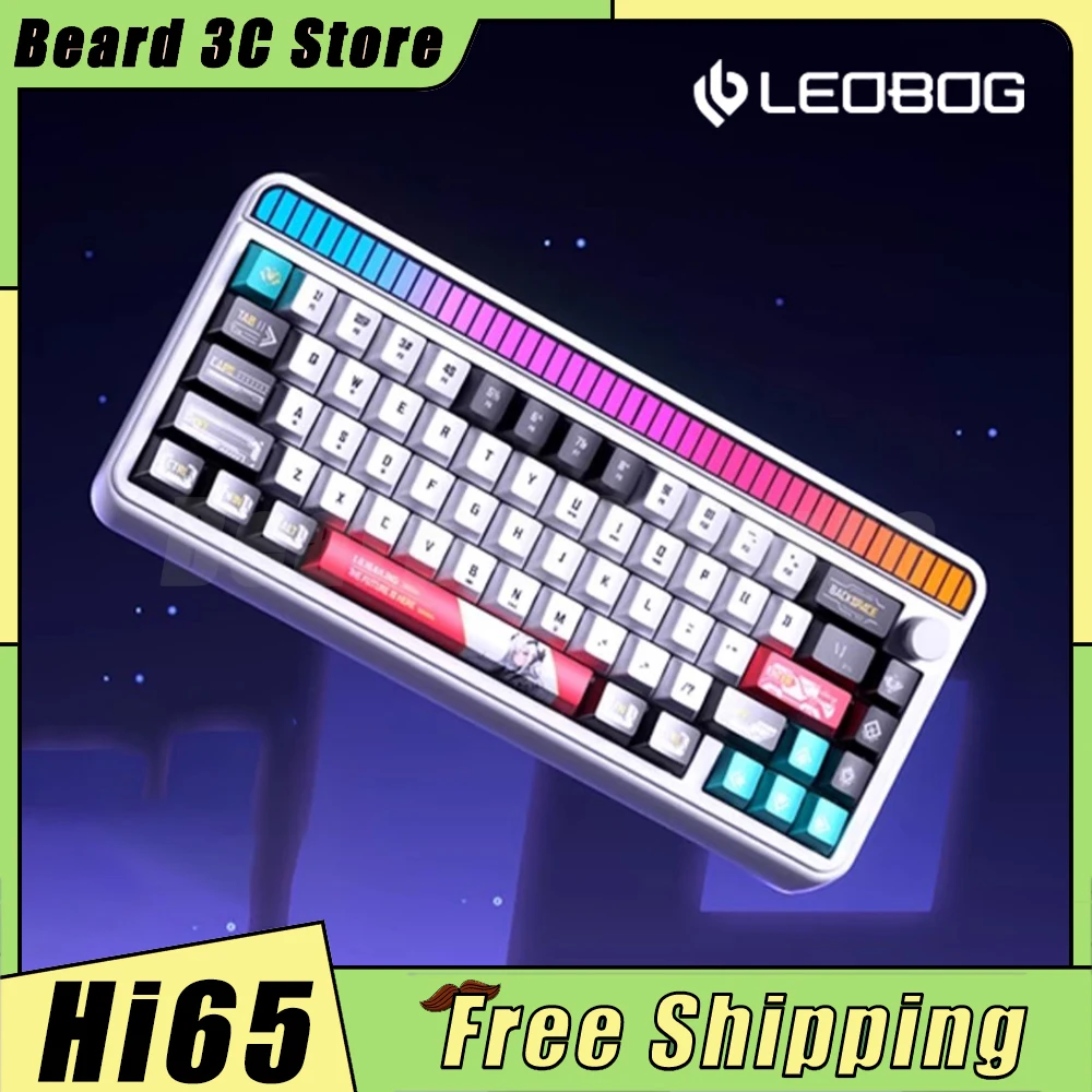 

LEOBOG Hi65 Mechanical Keyboard Tri Mode RGB Wireless Gaming Keyboards Custom Hot Swap Gasket Gamer Aluminum Alloy 4000mAh