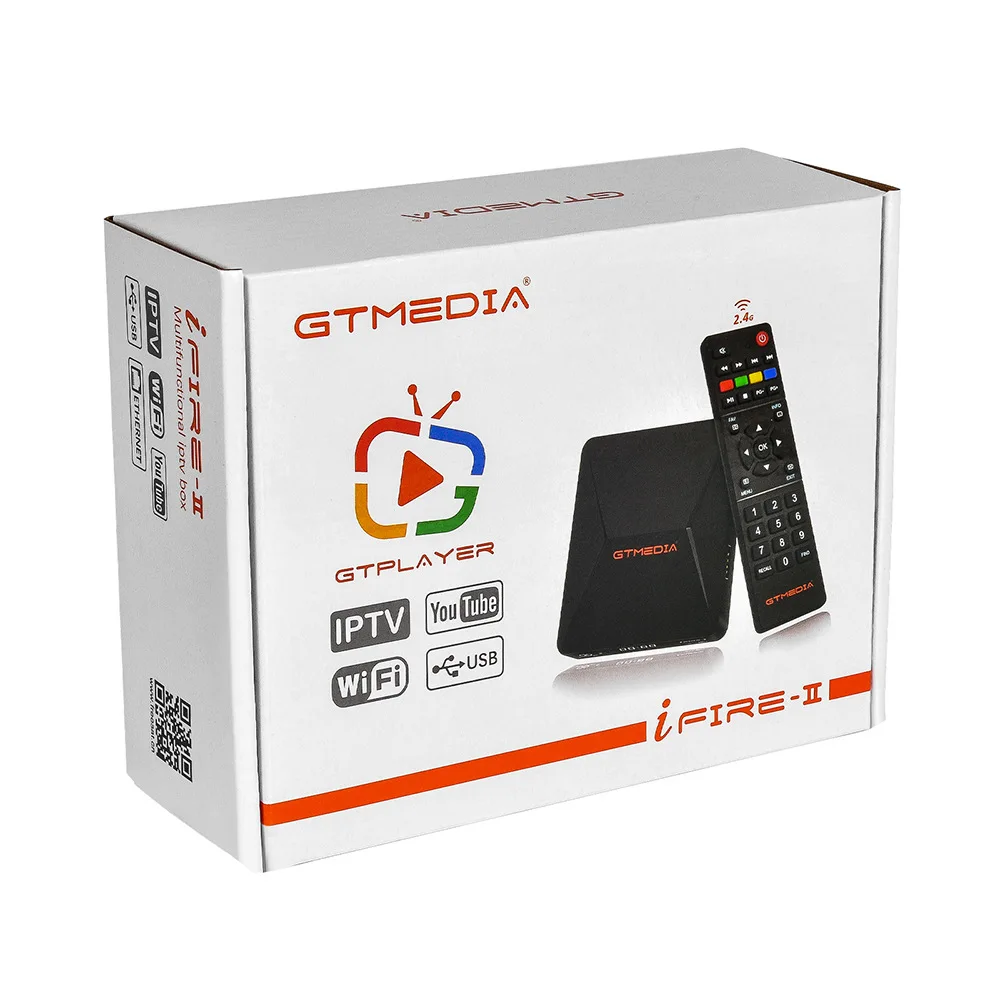 Oryginalny odbiornik IPTV GTMedia IFIRE2 Dekoder TV Box 1080P (H.265) Wbudowany moduł WIFI Obsługa M3u GT Media IFIRE II