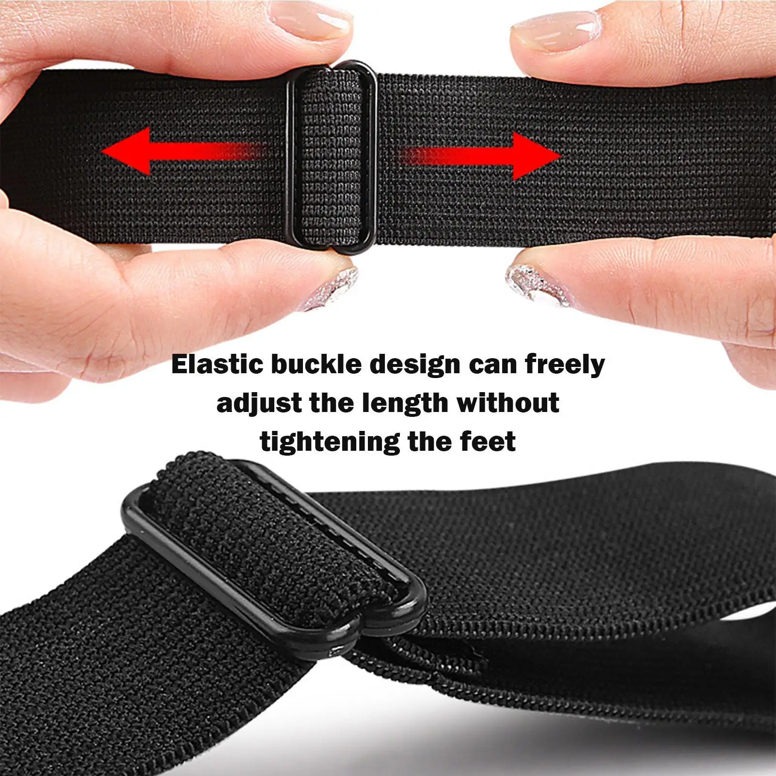 Motorcycle Boot Straps 2 Pieces Adjustable Jeans Fix Clips Anti-slip Boot Straps for Road Biking Backpacking Motorcycling