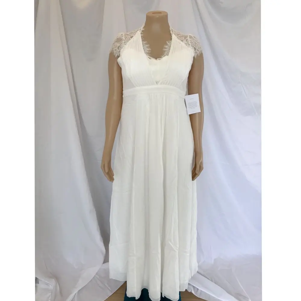 Instock Now Stock Sample Cleanrance Elegant Beach Boho Wedding Dresses Size 46 good quality wedding gown