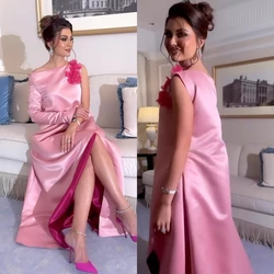 Customized Jiayigong s Flower Draped Homecoming A-line One-shoulder Bespoke Occasion Gown Long Dresses