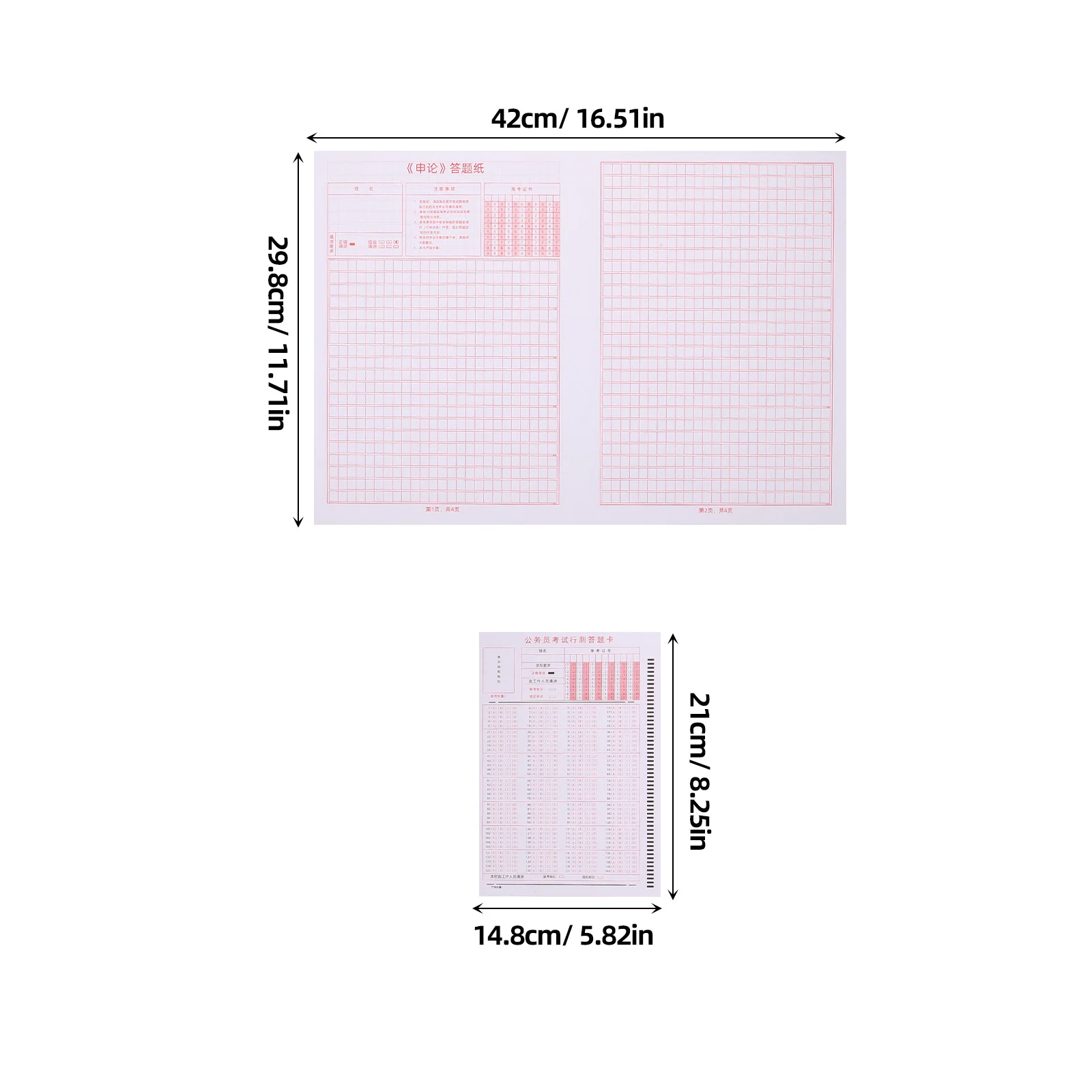 100 قطعة حزمة ورقة امتحان الخدمة المدنية الاختبار الإداري الإجابة ورقة الشبكة ممارسة أوراق فقاعة لامتحان الوظيفة الحكومية #4