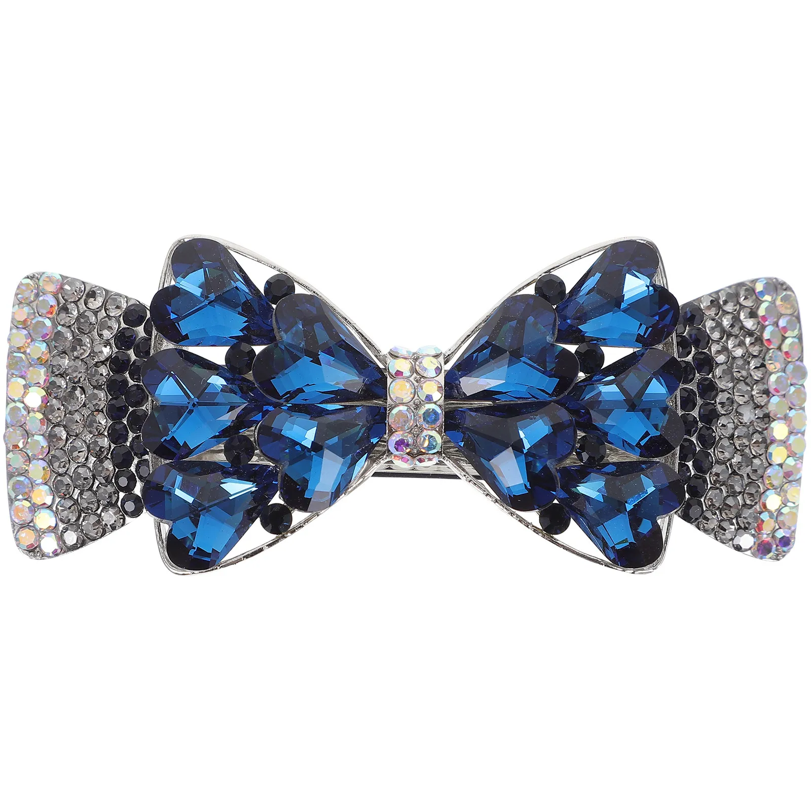 

Заколка для волос с бантом из страз, металлическая заколка-автомат для женщин, аксессуары для свадебных и праздничных причесок