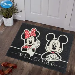 MINISO Disney Mickey & Minnie Welcome Door Mat Non-Slip Entrance Rug for Living Room Bedroom Kitchen Laundry Indoor Outdoor Mat