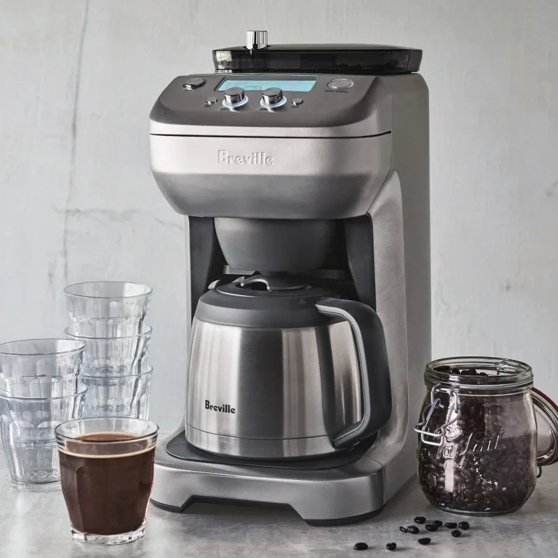 Breville-آلة صنع القهوة بالتحكم ، الفولاذ المقاوم للصدأ ، الفضة ، المصقول ، 60 أونصة ، BDC650BSS