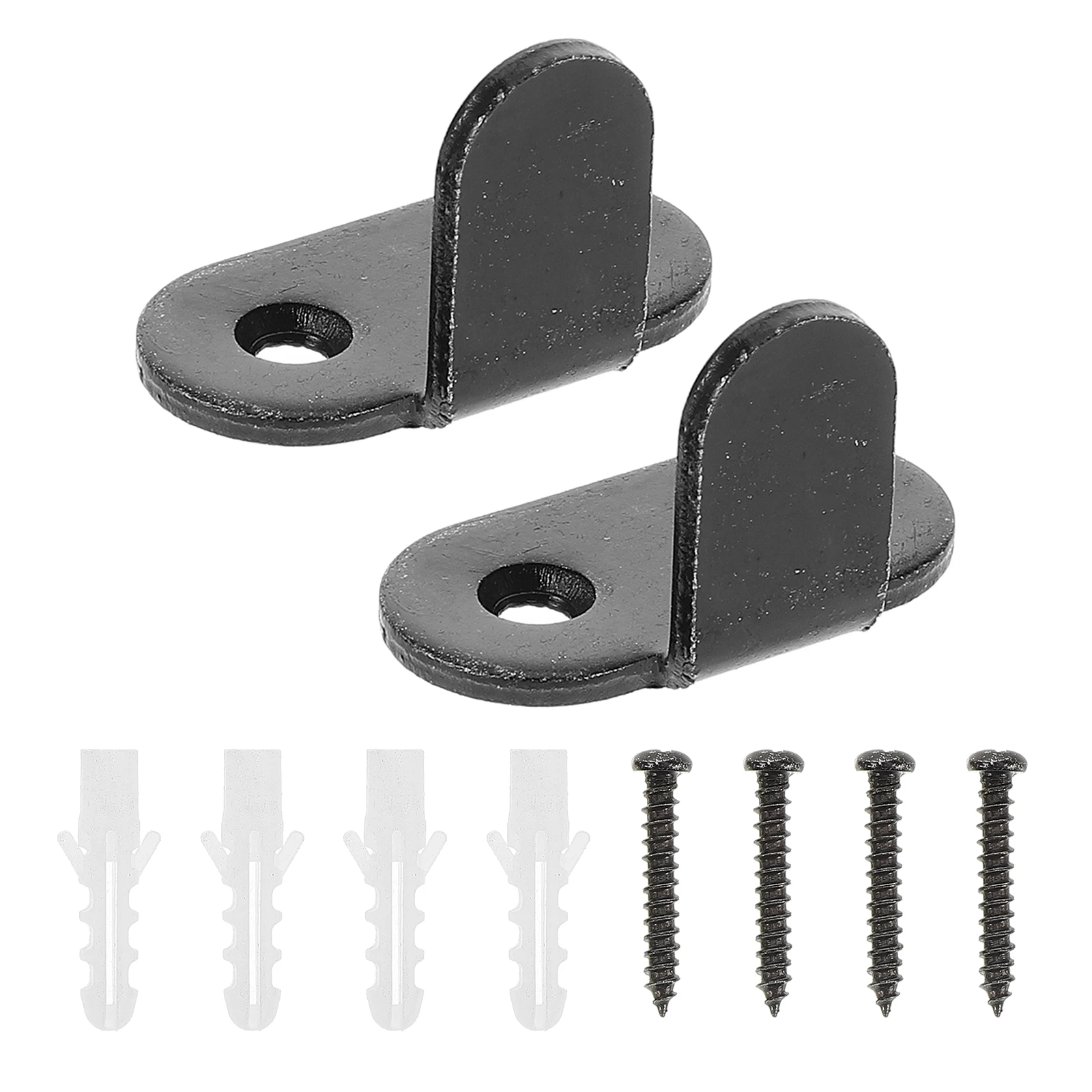 

2 Sets Sliding Closet Door Guides Black Floor Guides Stopper Cupboard Prevent Swinging Out Barn Stoppers Durable Slimmer Heavy