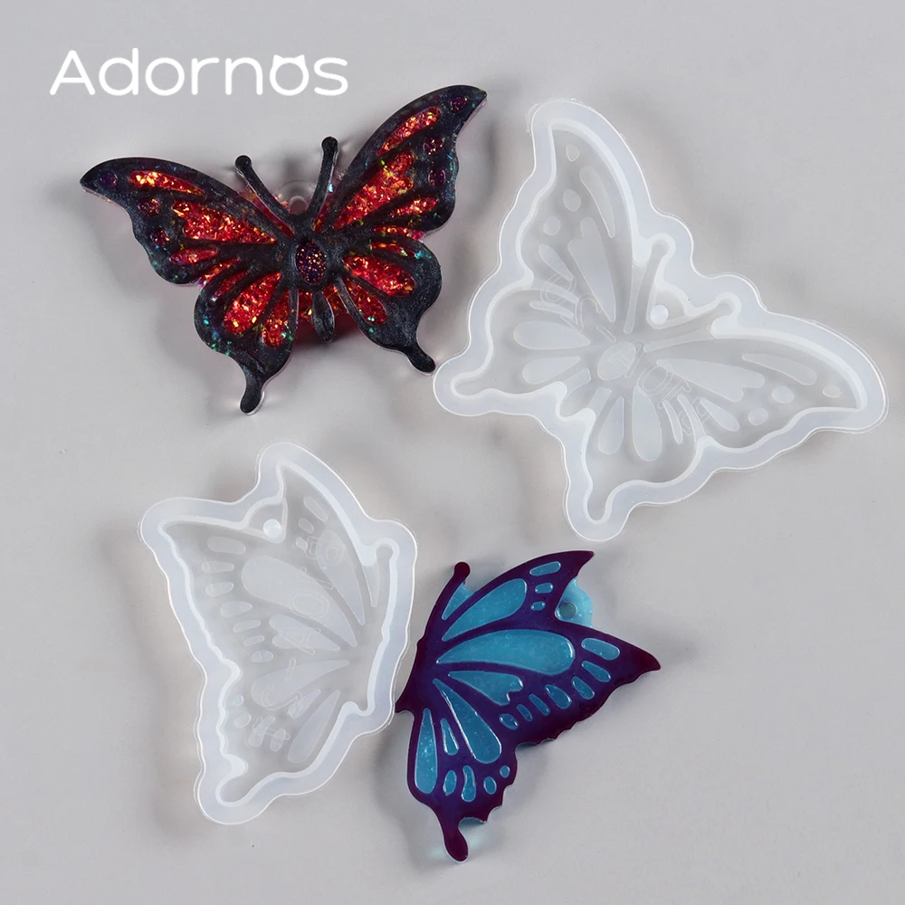 

Silicone Mold for Epoxy Resin Butterfly Craft Filling Patterned Butterfly UV Resin Mold Spring DIY Keychain Handmade Accessories