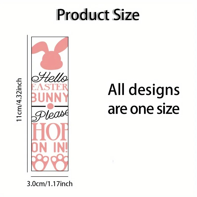 24 Piece Set Easter Script UV DTF Bookmark Transfer Paper,  Suitable For DIY Crafts, Bookmarks, Pen Packaging And Gifts
