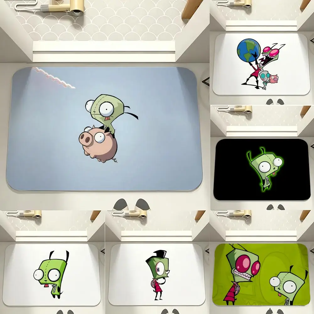 Cartoon character I-InvaderS ZimS Floor Mat carpet diatom mud bathroom quick-drying absorbent floor mat household bathroom