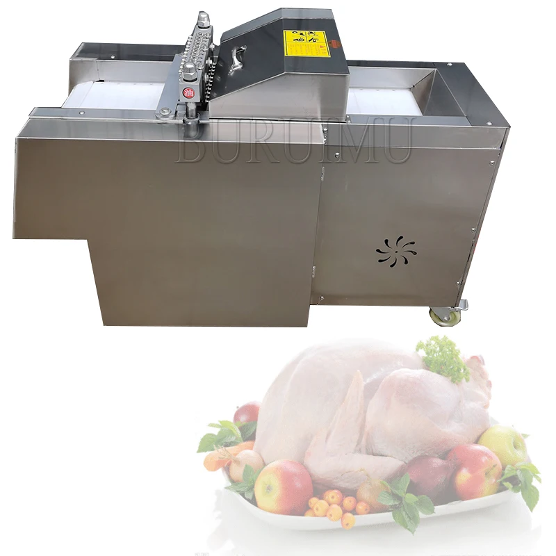 

.Electric Meat Cube Cutter Fish Dicing Commercial Meat And Bone Cutting Machine Automatic Beef Cube Chicken Meat Cutting Machine