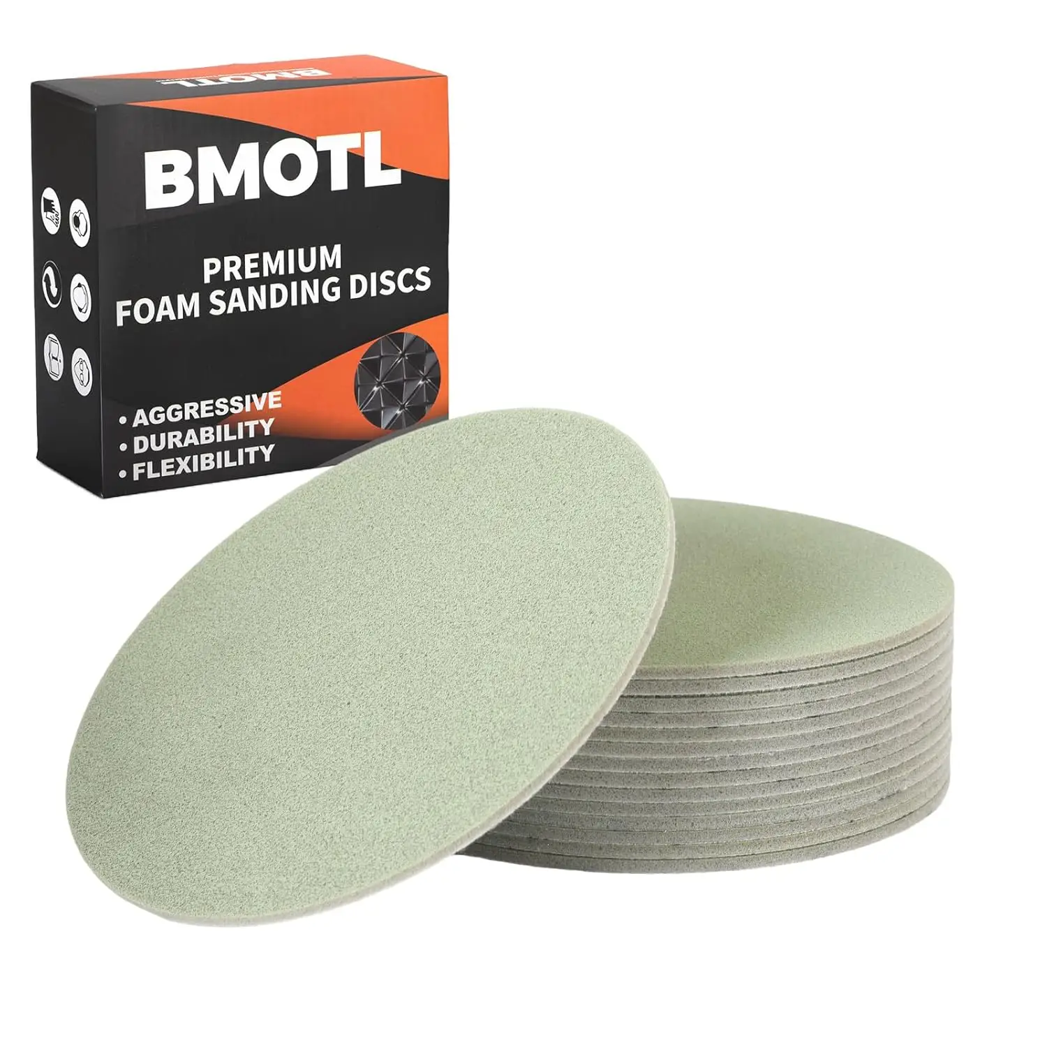 

6 Inch Foam Sanding Discs, 15 Pcs 3000 Grit Hook & Loop Wet Dry for Orbital Sander, Automotive Polishing