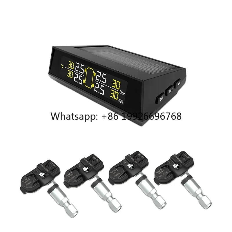

Popular Real-Time Solar TPMS for Cars ABS Mini Bus Truck 4/6 Wheels Internal Sensors Tire Pressure Monitoring Warning Detection