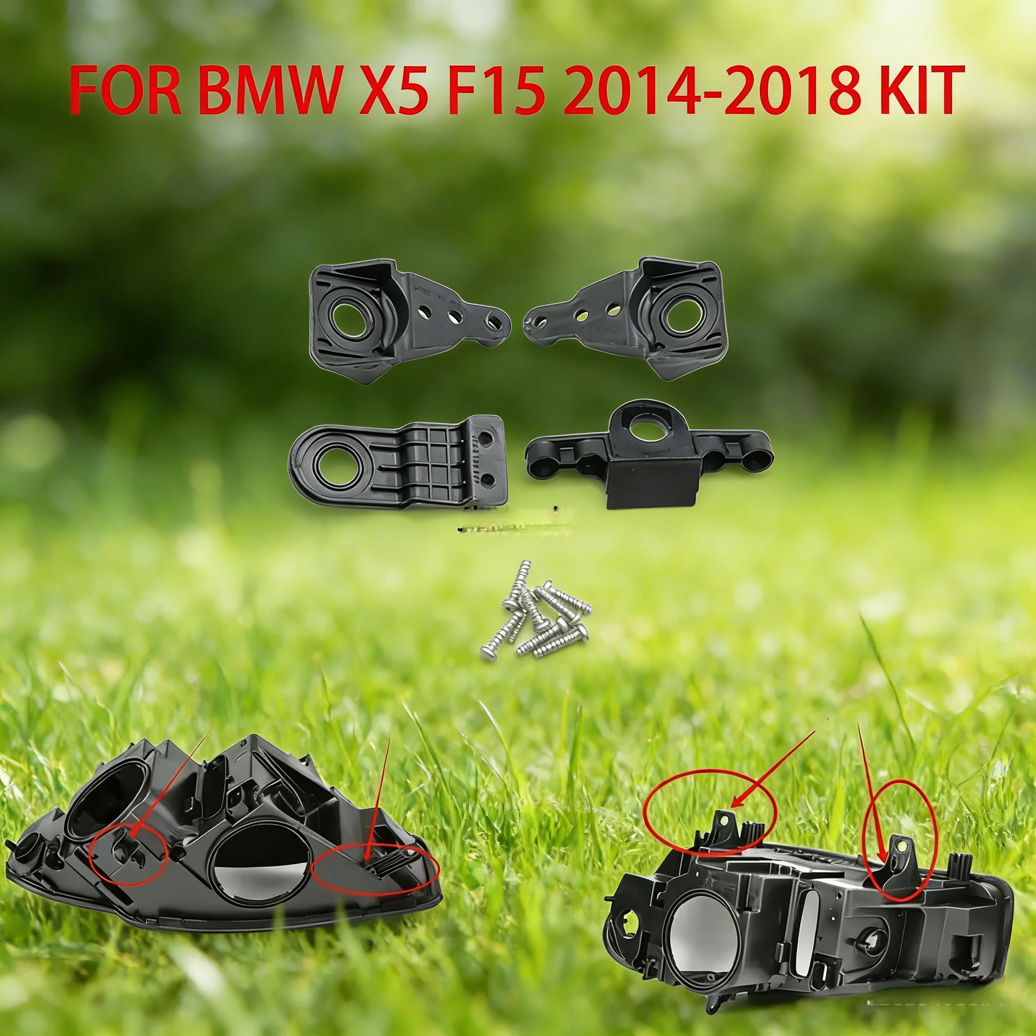 For BMW X5 F15 2014-2018 63117381444 Headlight Repair Kit Bracket Plastic Fixing Claw with Iron Screw High Quality Parts Ear