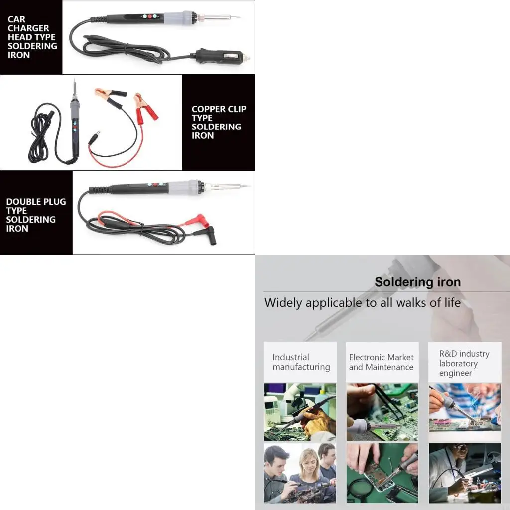 

Digital Display Electric Iron Internal Heating Low DC12v 24v LCD Solder