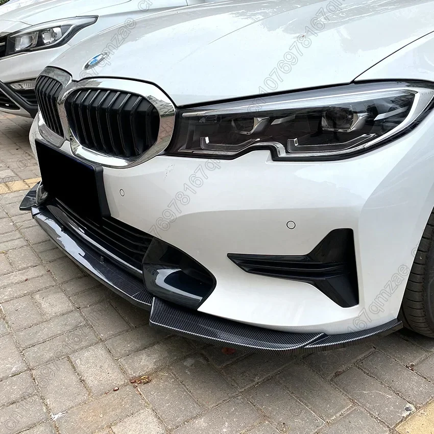 BMW G20 G21 318d 320d 330d M 스포츠 2019-2022 맥스턴 스타일 프론트 범퍼 스플리터 립 스포일러 디퓨저 글로스 블랙 바디 키트 썸네일 5