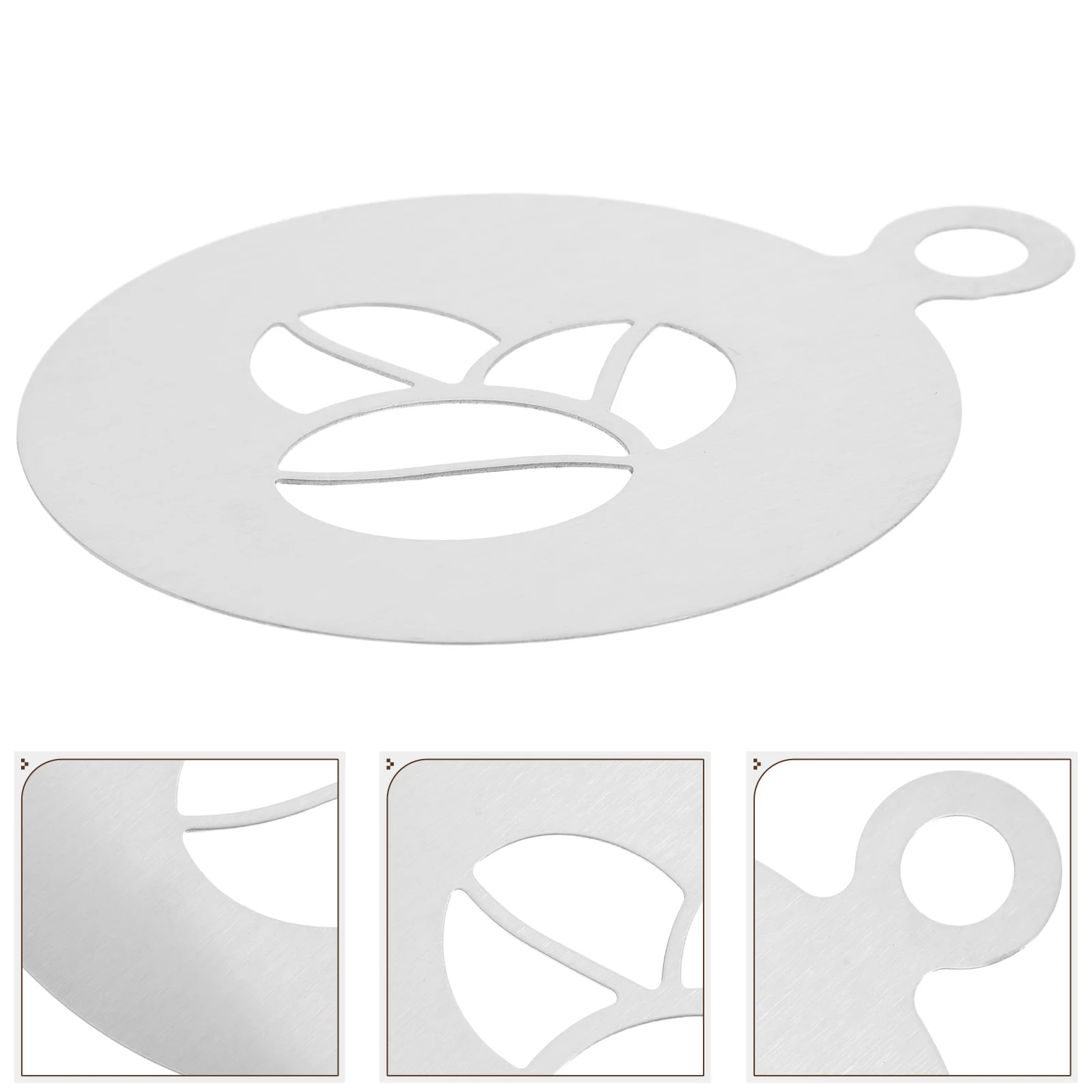 

304 Stainless Steel Coffee Decorating Stencils Polished Surface Sprinkle Cocoa Chocolate Cinnamon Latte Art Cappuccino Cupcake