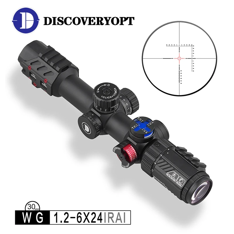 

Discovery WG 1.2-6X24IRAI Compact Scope Tactical Hunting Riflescopes Lock Reset Wide View Shooting Optical Sights