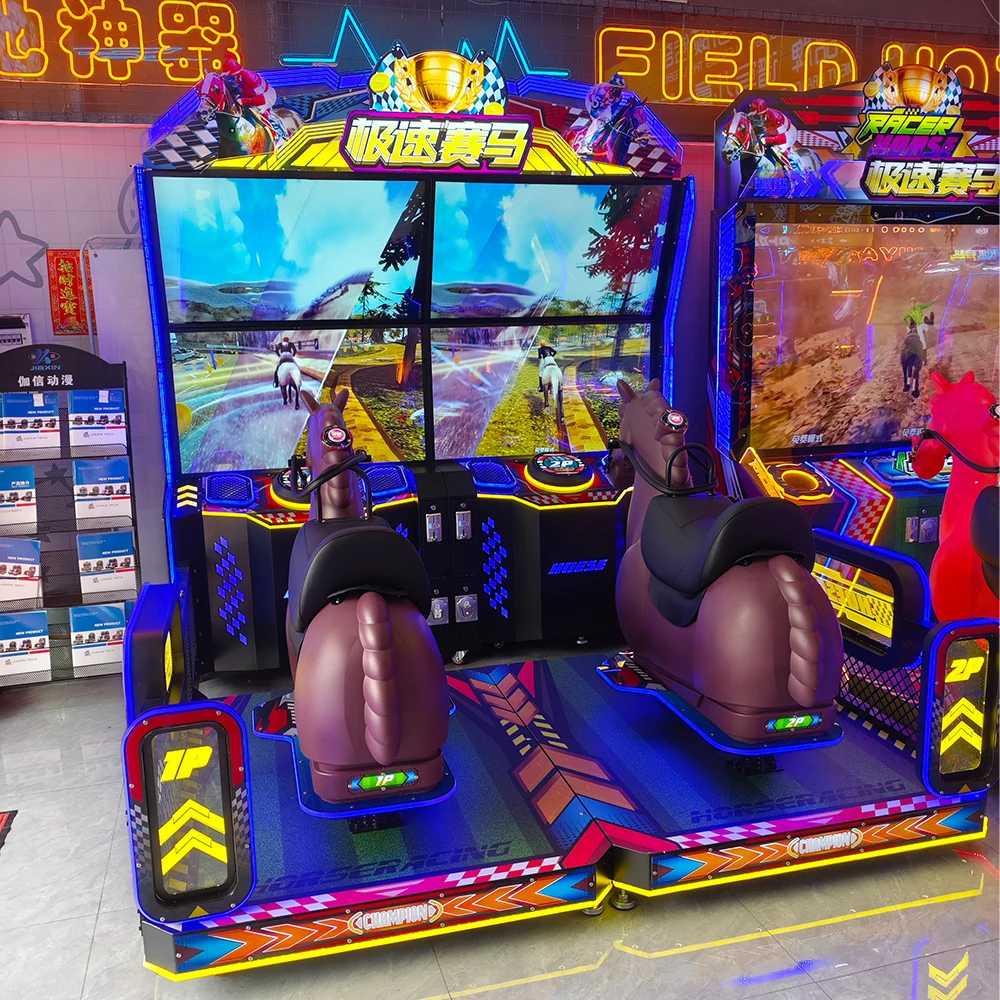 Horse Race Game Machine Electronic Horse Riding Simulator Equipment Horse Racing Game Machine 2 Players for Arcade Game Machine