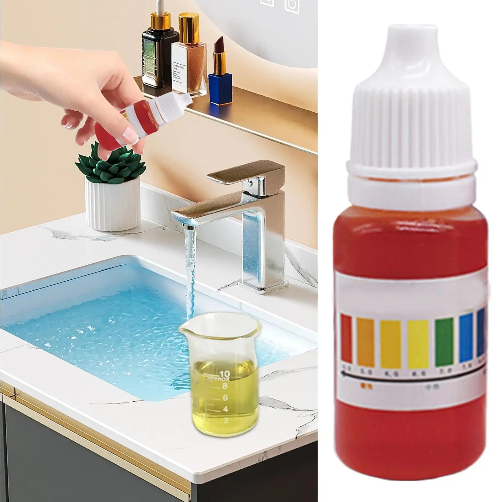 10ml Aquarium Fish Tank Water Quality Testing Solution Home Carbonate Root pH Test Tool Water Quality Testing Monitoring Agent